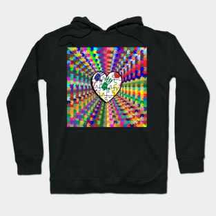 Autism Awareness & Support Puzzle Pieces, Heart Graphic Art Design face masks, Phone Cases, Apparel & Gifts Hoodie